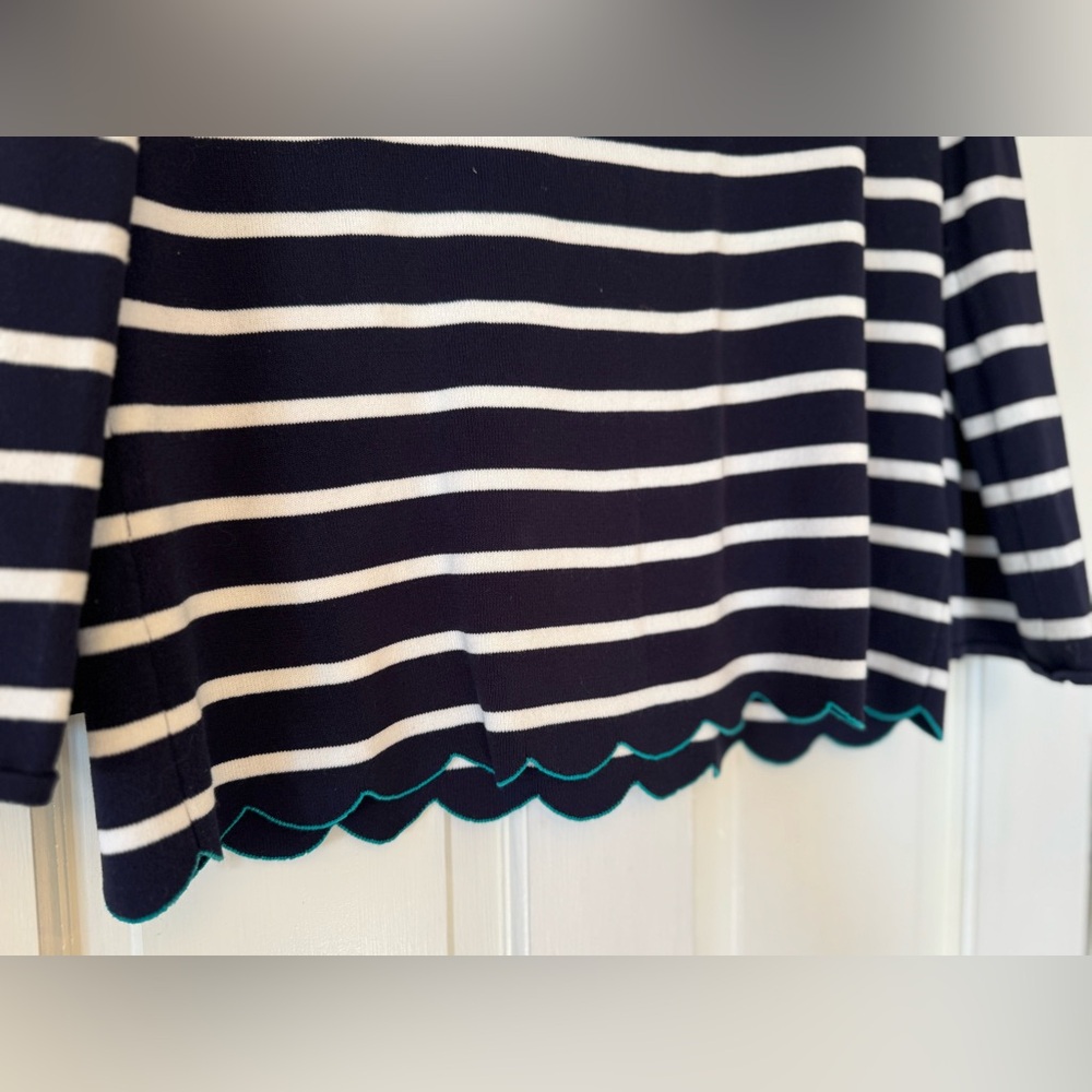 RAFAELLA striped, bell sleeve sweater;‎ MP, EUC - Picture 5 of 8